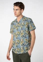 Urban Surface Kurzarmhemd Hawaiihemd Blau