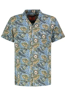 Urban Surface Kurzarmhemd Hawaiihemd Blau