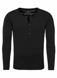Henleyshirt Ginger vintage Look uni Basic MLS00038 mit Knopfleiste unifarben langarm slim fit