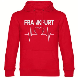 multifanshop Kapuzensweatshirt Frankfurt Herzschlag Hoodie multifanshop Kapuzensweatshirt Frankfurt Herzschlag Hoodie