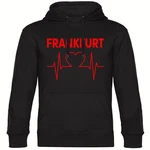 multifanshop Kapuzensweatshirt Frankfurt Herzschlag Hoodie Rot/Grau/Hellblau/Braun/Schwarz/Lila