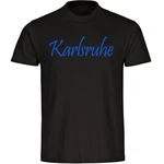 multifanshop T-Shirt Herren Karlsruhe Schriftzug Blau/Dunkelblau/Türkis/Schwarz