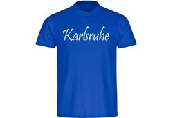 multifanshop T-Shirt Herren Karlsruhe Schriftzug Blau