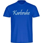 multifanshop T-Shirt Herren Karlsruhe Schriftzug Blau