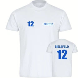 multifanshop T-Shirt Herren Bielefeld Trikot (12) Blau/Hellblau/Dunkelblau/Grau