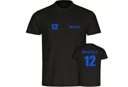 multifanshop T-Shirt Herren Bielefeld Trikot (12) Blau/Hellblau/Schwarz