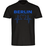 multifanshop T-Shirt Herren Berlin Herzschlag blau