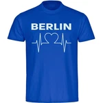 multifanshop T-Shirt Herren Berlin Herzschlag blau