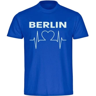 multifanshop T-Shirt Herren Berlin Herzschlag