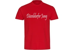 multifanshop T-Shirt Herren Dsseldorf - Dsseldorfer Jung Rot/Dunkelrot