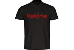 multifanshop T-Shirt Herren Dsseldorf - Dsseldorfer Jung Braun/Rosa/Rot/Gelb/Grau/Dunkelrot