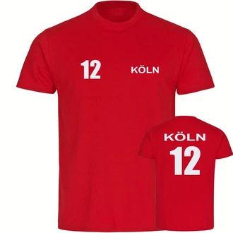 multifanshop T-Shirt Herren Köln - Trikot Nummer 12 multifanshop T-Shirt Herren Köln - Trikot Nummer 12