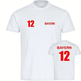 T-Shirt Herren Bayern - Trikot Nummer 12 - Mnner