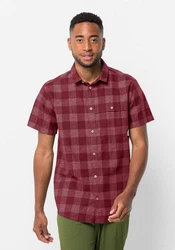 Jack Wolfskin Funktionshemd HIGHLANDS SHIRT Dunkelrot/Rot/Bordeaux/Braun