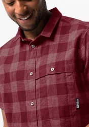Jack Wolfskin Funktionshemd HIGHLANDS SHIRT Dunkelrot/Rot/Bordeaux/Braun