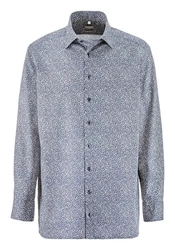 OLYMP Businesshemd Luxor comfort fit Grafik-Print Blau/Hellblau/Grau/Dunkelblau