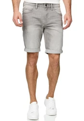 Indicode Herren Sommer Jeans Shorts B556a Grau/Khaki/Beige/Hellgrau