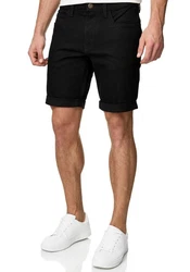 Indicode Herren Sommer Jeans Shorts B556a Schwarz/Dunkelgrau