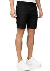 Indicode Herren Sommer Jeans Shorts B556a Schwarz/Dunkelgrau