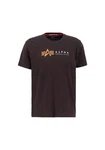 Alpha Industries T-Shirt Alpha Label T braun/safran/offwhite
