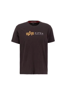 Alpha Industries T-Shirt Alpha Label T braun/safran/offwhite