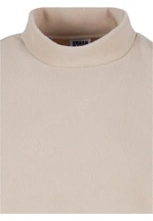 URBAN CLASSICS Rundhalspullover Herren Oversized Polar Fleece Crew Khaki/Beige/Braun