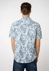 Eight2Nine Kurzarmhemd Blau/Hellblau