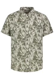 Kurzarmhemd Kurzarm Hemd mit Palmen Print