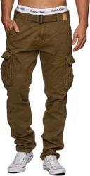 Indicode Cargohose WILLIAM Khaki/Dunkelgrün