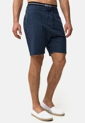 Indicode Chinoshorts Giwgros Dunkelblau/Blau