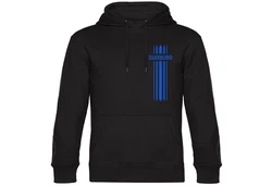 multifanshop Kapuzensweatshirt Duisburg Hoodie Blau/Dunkelblau/Schwarz
