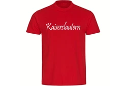 multifanshop T-Shirt Herren Kaiserslautern Schriftzug Rot