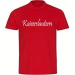 multifanshop T-Shirt Herren Kaiserslautern Schriftzug Rot
