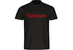 multifanshop T-Shirt Herren Kaiserslautern Schriftzug Rot/Schwarz/Dunkelrot