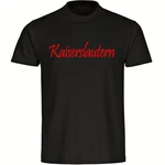 multifanshop T-Shirt Herren Kaiserslautern Schriftzug Rot/Schwarz/Dunkelrot