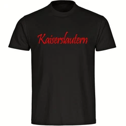 multifanshop T-Shirt Herren Kaiserslautern Schriftzug Rot/Schwarz/Dunkelrot