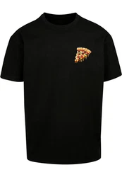 Merchcode T-Shirt Herren Pizza Comic Tee Schwarz/Gelb