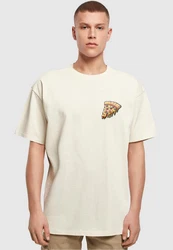 Merchcode T-Shirt Herren Pizza Comic Tee Khaki/Beige