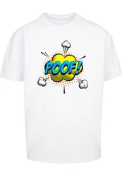 Merchcode T-Shirt Herren POOF Comic Heavy Oversized Tee Braun/Weiß/Lila/Grün