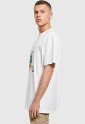 Merchcode T-Shirt Herren POOF Comic Heavy Oversized Tee Braun/Weiß/Lila/Grün