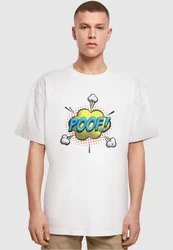 Merchcode T-Shirt Herren POOF Comic Heavy Oversized Tee Braun/Weiß/Lila/Grün