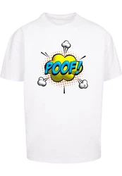 Merchcode T-Shirt Herren POOF Comic Heavy Oversized Tee Braun/Weiß/Lila/Grün