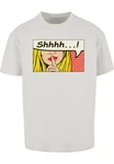 Merchcode T-Shirt Silent Sign Comic Heavy Oversized Tee Weiß/Hellgrau/Silber