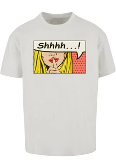 Merchcode T-Shirt Silent Sign Comic Heavy Oversized Tee Weiß/Hellgrau/Silber Merchcode T-Shirt Silent Sign Comic Heavy Oversized Tee Weiß/Hellgrau/Silber