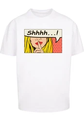 Merchcode T-Shirt Silent Sign Comic Heavy Oversized Tee Weiß