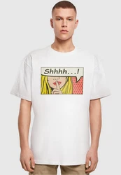 Merchcode T-Shirt Silent Sign Comic Heavy Oversized Tee Weiß