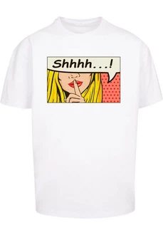 Merchcode T-Shirt Silent Sign Comic Heavy Oversized Tee Weiß