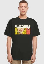Merchcode T-Shirt Silent Sign Comic Heavy Oversized Tee Schwarz/Braun
