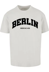 Merchcode T-Shirt Berlin Wording - Heavy Oversize Tee Beige/Khaki/Hellblau/Grau/Weiß