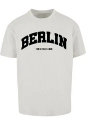 Merchcode T-Shirt Berlin Wording - Heavy Oversize Tee Beige/Khaki/Hellblau/Grau/Weiß